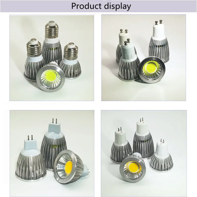 Description Picture 3 of itemled Lamp E27 E14 GU10 MR16 GU5.3 Lampada9W 12W 15W 30W LED Bulbs light 85-265V COB LED Spotlight Constant Current