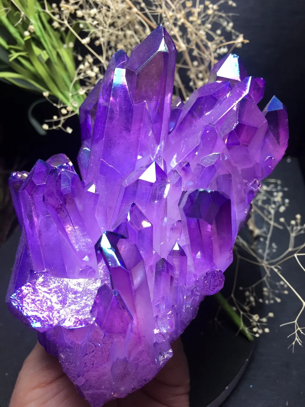 

PRETTY Aura Quartz Crystal Bismuth Titanium Silicon Clusters SPECIMEN