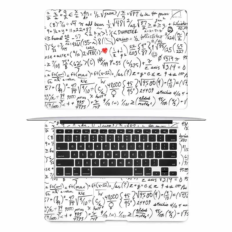 Математическая формула каракули кожи для ноутбука Macbook Наклейка Pro Air retina 11 12 13 15 дюймов hp Mac Book полное покрытие Защитная Наклейка - Цвет: AC side