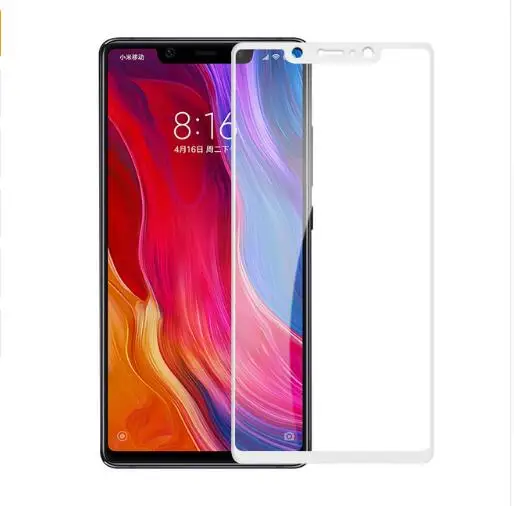 2 шт. для Xiaomi Mi 8, закаленное стекло для Xiaomi Mi 8 SE, Защитная пленка для экрана, закаленное стекло для Xiaomi Mi 8 Mi8 SE - Цвет: White