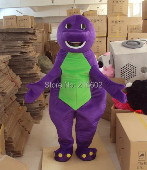 Cute Purple Barney Mascot Costume Suit Cosplay Party Game Dress Outfit  Adult 1P
