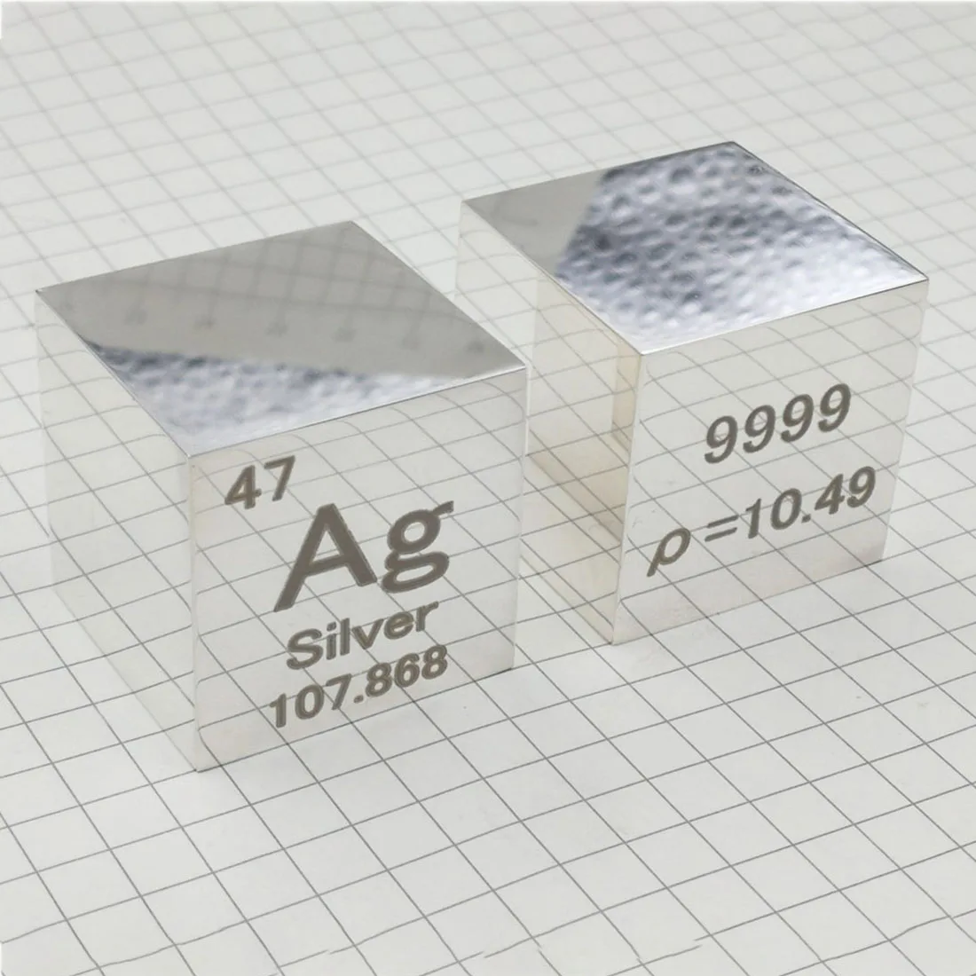  10 X 10 X 10mm Mirror Polish Argentum Cube Periodic Table Of Elements Cube(Ag≥99.9%) For DIY Resear