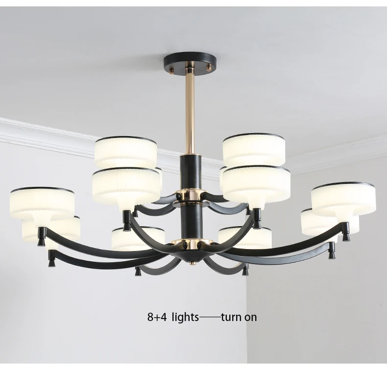 Modern Black Chandelier Lighting for Living Room Bedroom Wedding Decoration Chandeliers Lamp Hanging Suspension Modern Lighting
