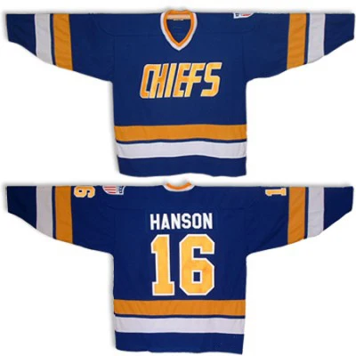 

Movie Jersey Charlestown Lemieux #1 Dunlop #7 Hanson #16 #17 #18 Ice Hockey Jerseys Blue White for Men Women Youth Custom Stitch