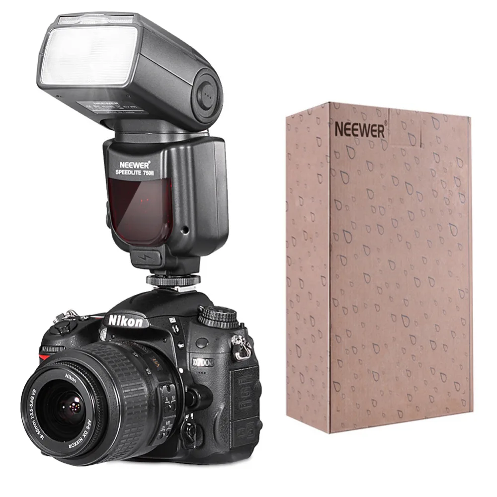 Neewer 750II i-ttl Вспышка Комплект Speedlite для цифровых зеркальных фотокамер Nikon Камера, включает в себя: 2 Neewer 750II флэш-памяти+ 2,4G Беспроводной триггер+ N1/N3 кабели