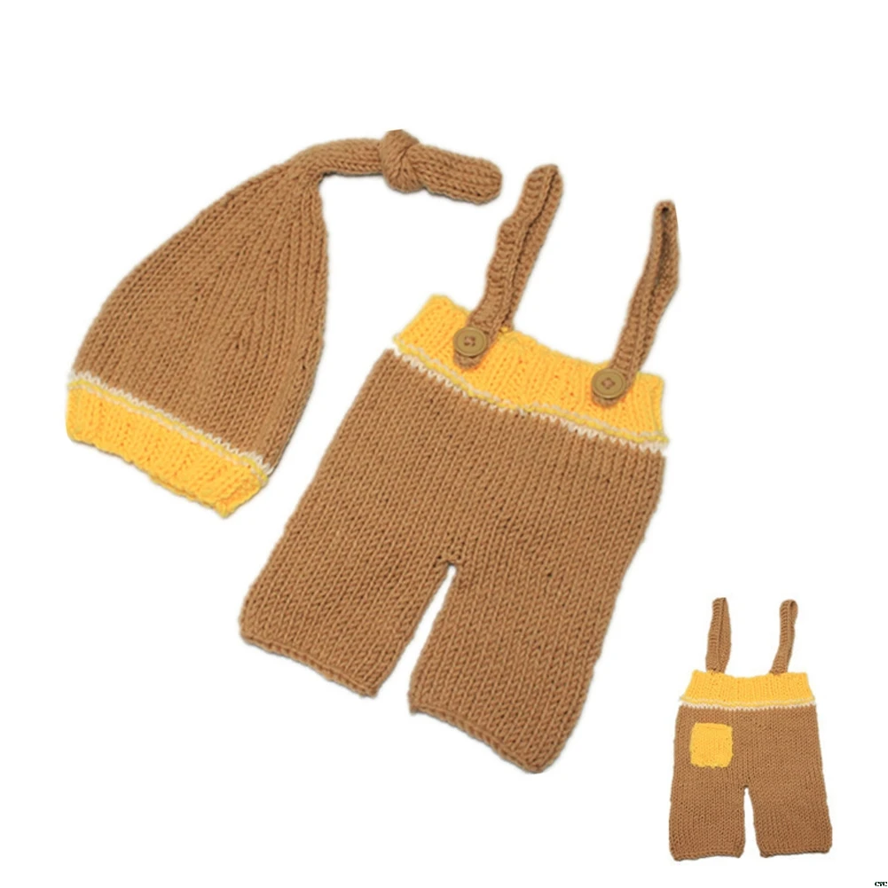 Chapéu do Bebê Recém-nascidos do Bebê Recém-nascido Bonito Crochê Tricô Traje Prop Outfits Foto Fotografia Adereços Meninas 13 Bebê recém-nascido bonito crochê tricô traje prop