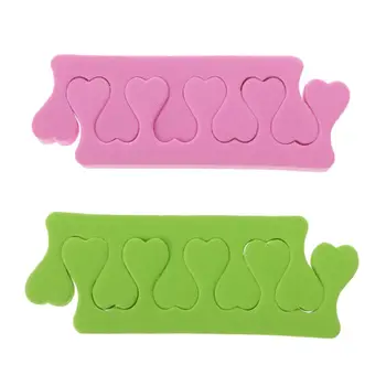 Günstig 2 Stücke Kappe Separatoren Finger Fuß Schwamm Weiche Gel UV Salon Polnischen Maniküre Pediküre Separator Finger Zehen Separatoren