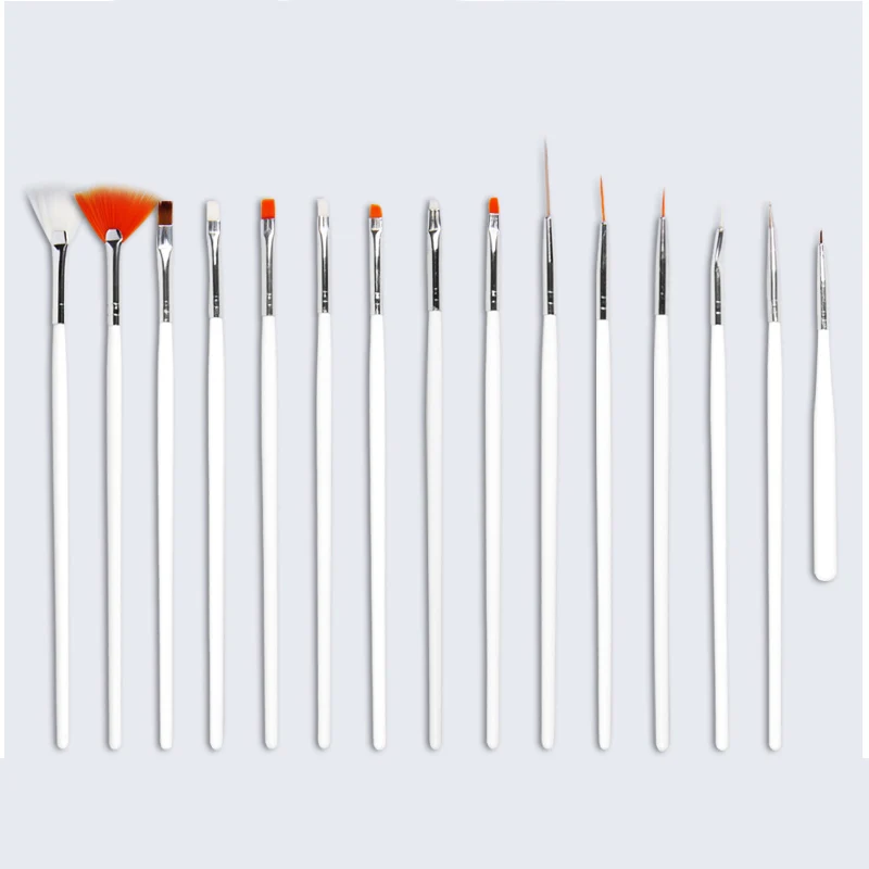 Nail Brush Set White Инструменты для ногтей комплект, кисть для ногтей Нажмите с силой так Ручка Маникюр для красоты ногтей искусство рисования набор кистей для ногтей искусство живописи кисти гель расставить комплекс инструмента - Цвет: Nail Brush Set White