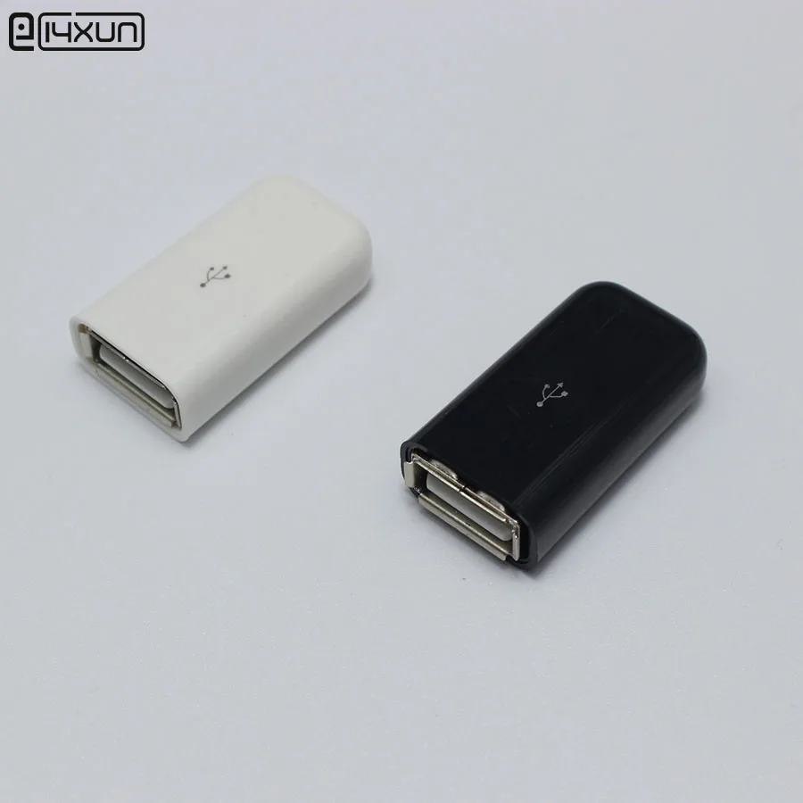 

2sets DIY USB Type A Welding Type Female Plug Socket Connector 3 in 1 Connector Adaptor White Black