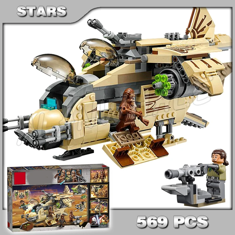 

569pcs Space Wars Wookiee Gunship Fighter 10377 Model Building Blocks Sets Wullffwarro Kanan Toys Bricks Compatible With Lego
