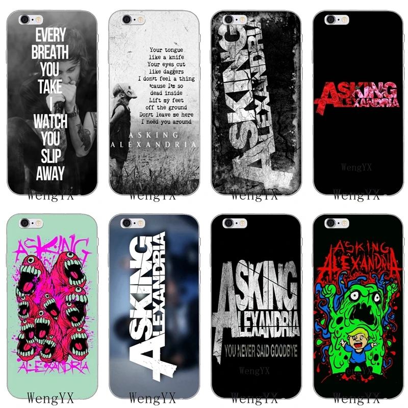 

British Metal Orchestra Asking Alexandria Slim silicone Soft phone case For iPhone X 8 8plus 7 7plus 6 6s plus 5 5s 5c SE 4 4s