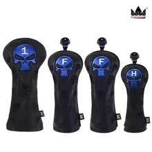 Гольф-мастер комплекты головных уборов для леса головные уборы Набор для игры в гольф Драйвер/Фарватер& FW/Гибрид& UT Череп Вышивка