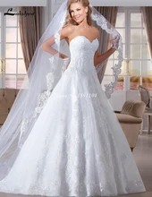 Princess Sweetheart Low Back Wedding Dresses 2016 Spring White Bridal Gowns Vestidos de Novia Custom Made