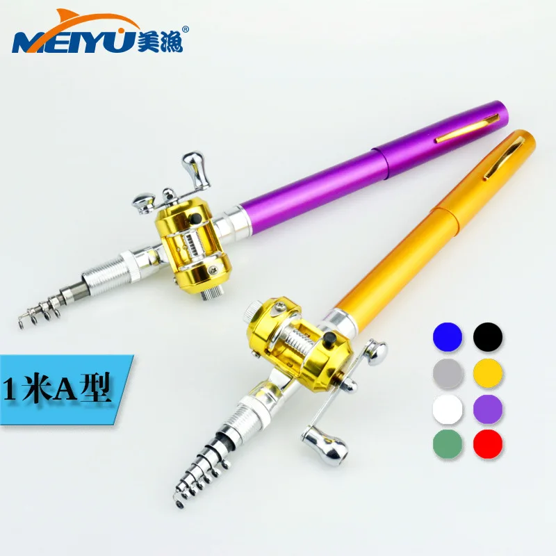 EMMROD Pen Fishing Rod Pen Fishing Rod 1M Can Pocket Mini Fishing Pole A