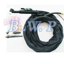 150 Ампер WP-17F гибкий TIG пистолет 4 м фонарь с алюминиевой чашкой цанговый Корпус задняя крышка