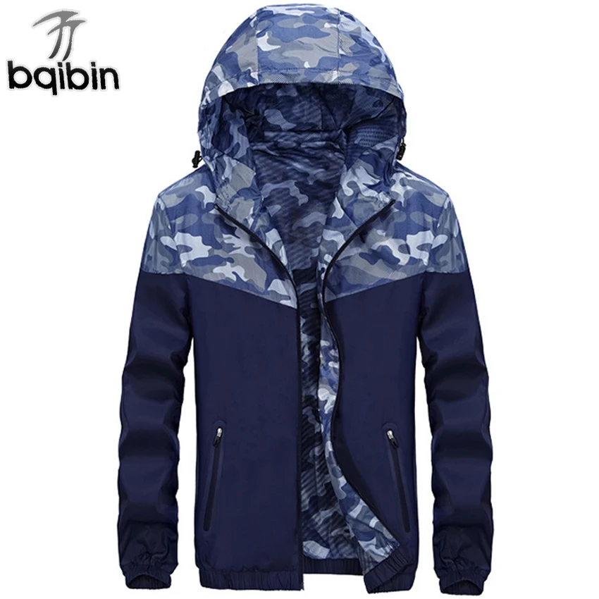 

New Spring 2019 Quick Dry Jackets Men's Coats Casual Hooded Men's Outerwear Ultra-light Army Camo Male Jackets 5XL Plus Size