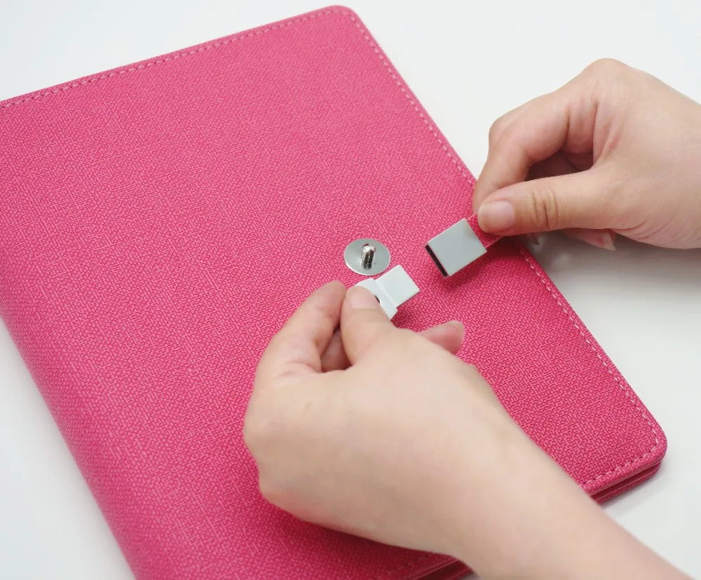 Refillable Planner Binder with 8GB Flash Drive Spiral Notebook USB Disk