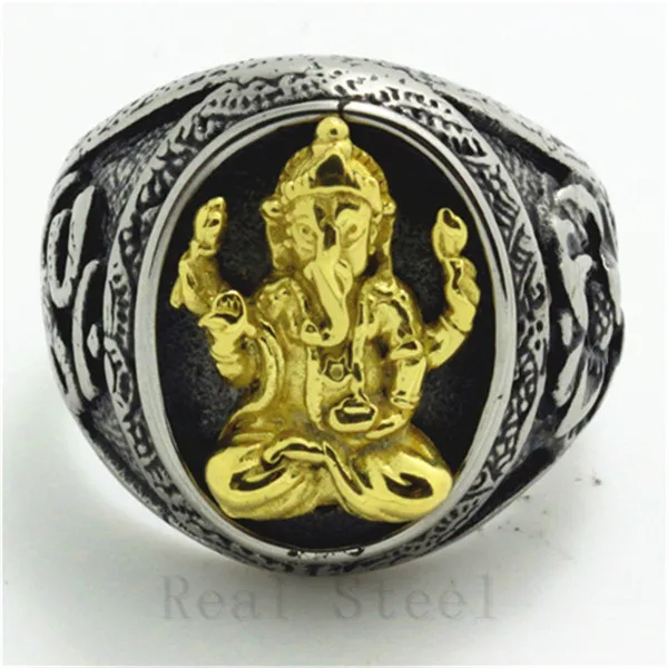 

Wholesale Lots New Ring 316L Stainless Steel Mens Thailand The elephant for GANESH Thai Pikanet Rings
