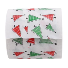 1 рулон ткани Рождественский Декор Рождественское дерево узоры туалетной бумаги для дома ванной гостиной туалетной бумаги Санта Счастливого Рождества поставки