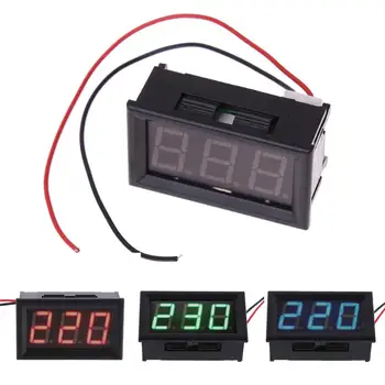 AC 30V-500V LED Digital Voltmeter Voltage Meter Gauge Volt Tester Home Voltage Display Monitor with 2 Wires