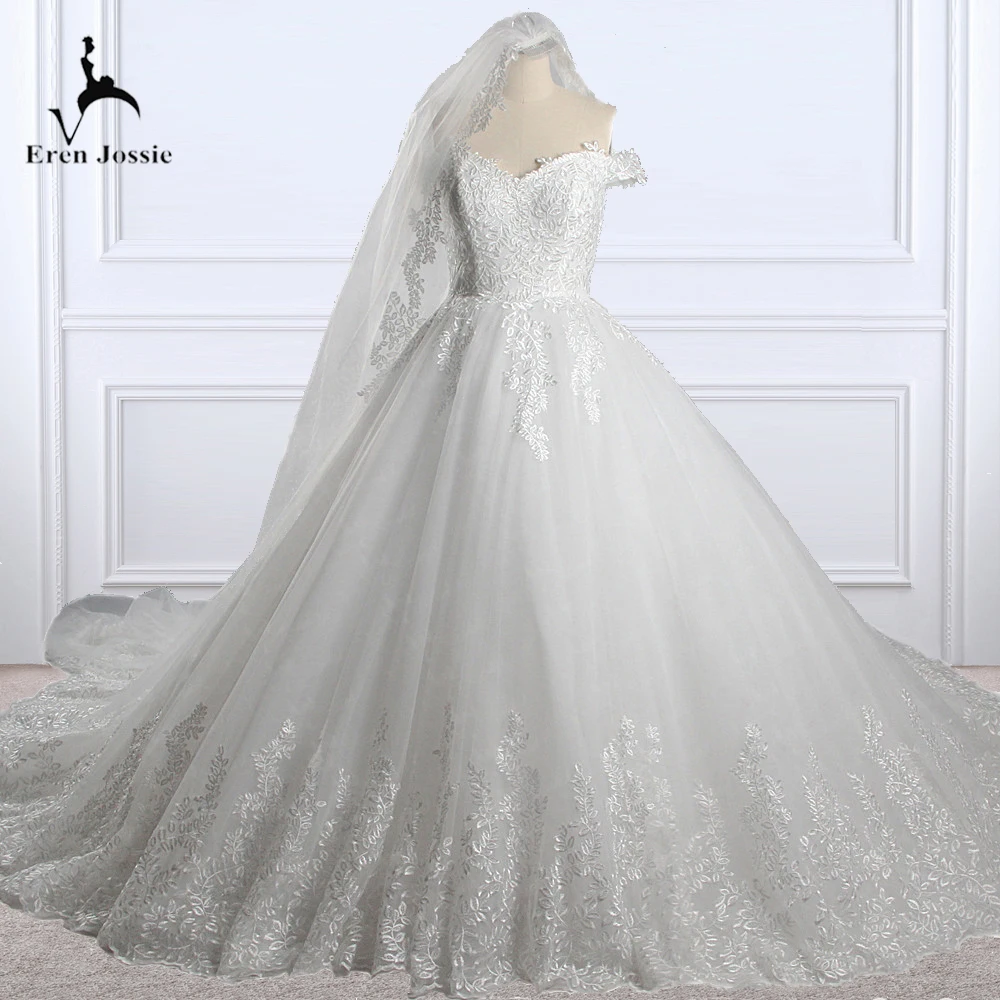 Eren Jossie 2019 Spring New Arrival Designer Chapel Train Style Stunnin Wedding Dress Beaded Fashion Custom Made | Свадьбы и