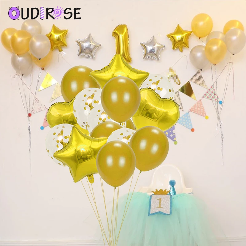 OUDIROSE 14 шт латексные конфетти воздушные шары из розового золота для мальчиков с