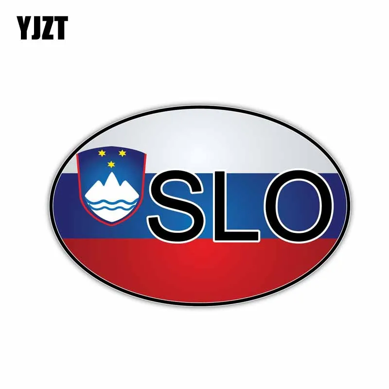 

YJZT 12.7CM*8.4CM Car Sticker Slovenia Flag Country Code Body Window Decal 6-0927