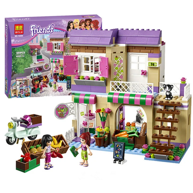 

Bela City Heartlake Food Market diy Building Blocks Set Mia Maya Figures Bricks Compatible with Legoingly Toys For Children gift