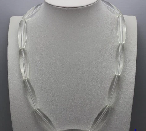 

11.21 Colorless Glass necklace 10x33mm 14-15INCH Discount 35%