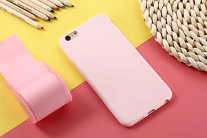 Матовый Блестящий Мягкий силиконовый чехол для IPHONE 5S, 5C, 6 S, 7, 8 Plus, X, чехлы для телефонов - Цвет: Light Pink