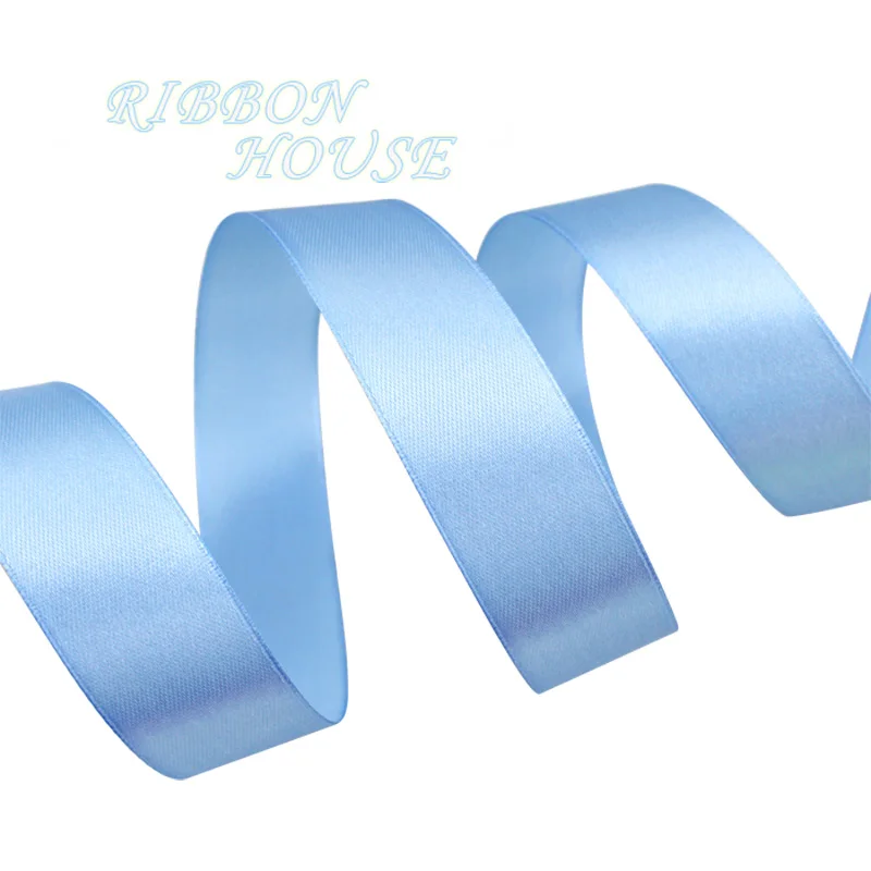 Satin Ribbon 1 inch Sky Blue Ribbons for Crafts Gift Ribbon Satin Solid Ribbon Roll 1 in x 25 Yards