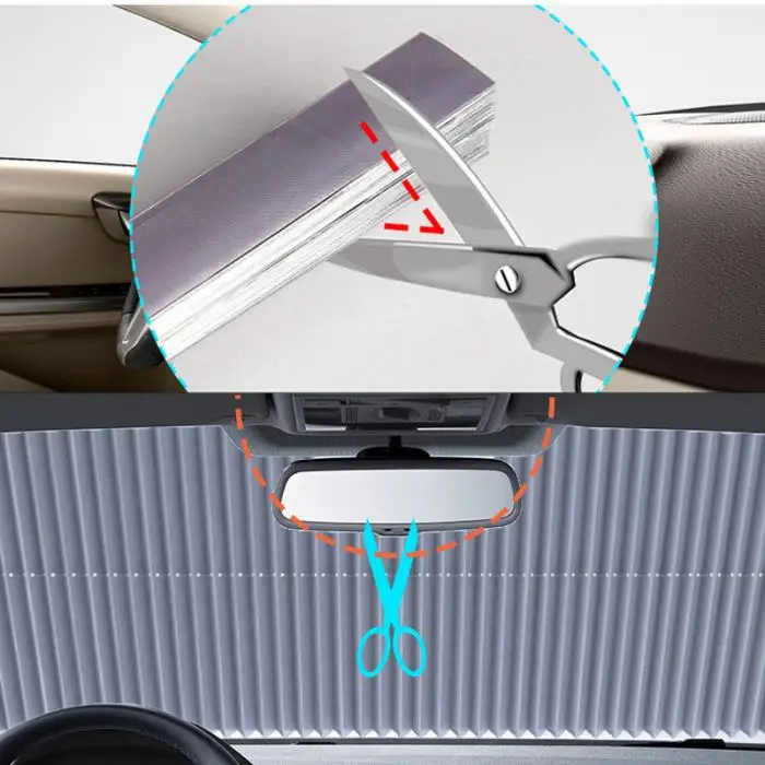 Автомобильная раздвижная занавеска с защитой от ультрафиолета из алюминиевой фольги, передний козырек на лобовое стекло, тени M8617