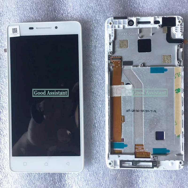 

Black/White 5.0 inch For Lenovo Vibe P1m P1ma40 P1mc50 Full LCD DIsplay + Touch Screen Digitizer Assembly With Frame