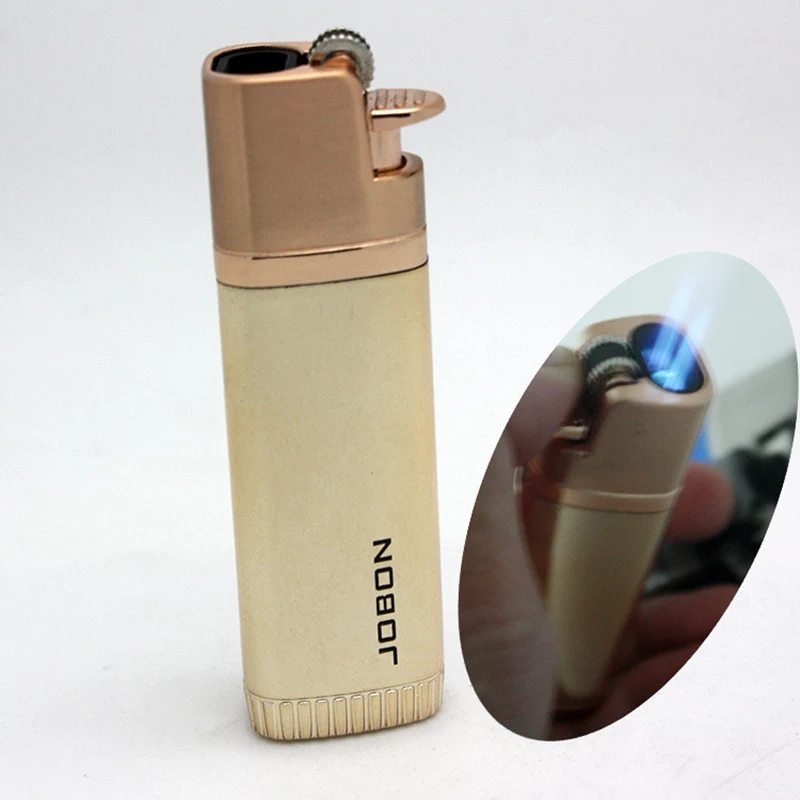 

2018 New Pipe Lighter Torch Turbo Lighter Windproof Metal Jet Cigar Lighter Grinding Wheel 1300 C Butane Lighter No Gas
