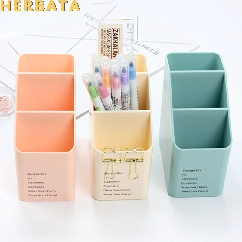 Caja de plástico multifunción para almacenamiento de cosméticos, organizador de lápices y bolígrafos de cuadrículas, CL 2515, 1 unidad| | - AliExpress
