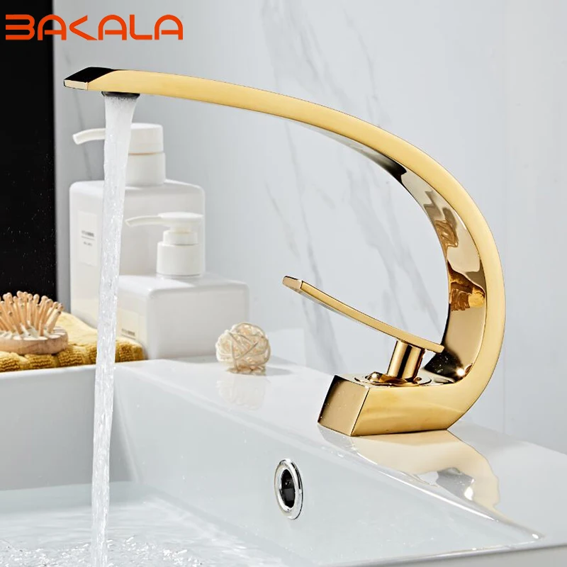 Günstig Kostenloser versand Chrome Golden Grün schwarz Messing Bad Wasserhahn. becken wasserhahn mischbatterie mit Hot   cold wasser. deck montiert wasserhähne