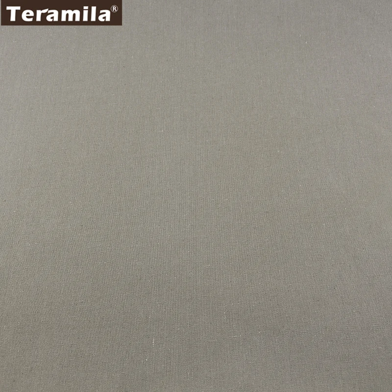 Solid Grey Color Home Textile Cotton Linen Fabric Sewing Material Tissu Tablecloth Pillow TERAMILA Bag Curtain Cushion Pillow CM