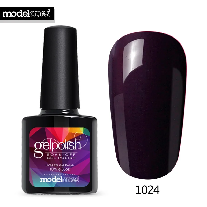 Modelones Фиолетовый Цвет УФ-гель для ногтей замочить от 10 мл Led Лак для ногтей длительный УФ гель полуперманентный лак Эмаль - Цвет: 1024