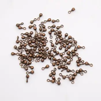 

2000pcs Nickel Free Red Copper Color Alloy Drop End Piece 7mm long, 2.5mm wide , hole: about 1.2mm