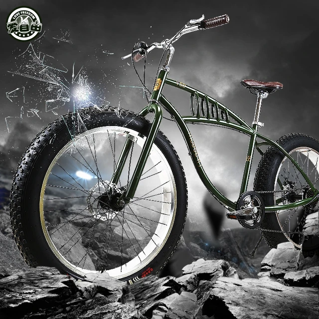 Cheap Speed off-road beach Snow bike 4.0 super wide tire mountain bike retro male and female student cycling Fat tire bikes
