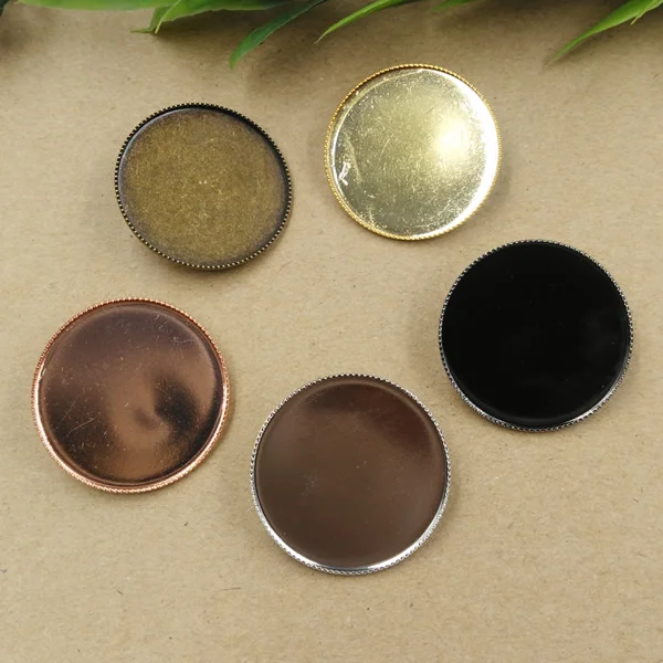 

50pcs/Lot 20mm,25mm 30mm Pad Brooches Antique Bronze/Silver/Gold vintage cabochon pin base blank settings diy handmade jewelry