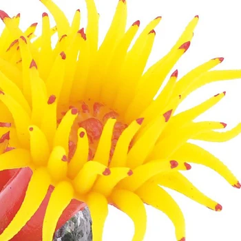 

Durable Concrete Base Silicone Coral Anemone Aquarium Plant Decoration