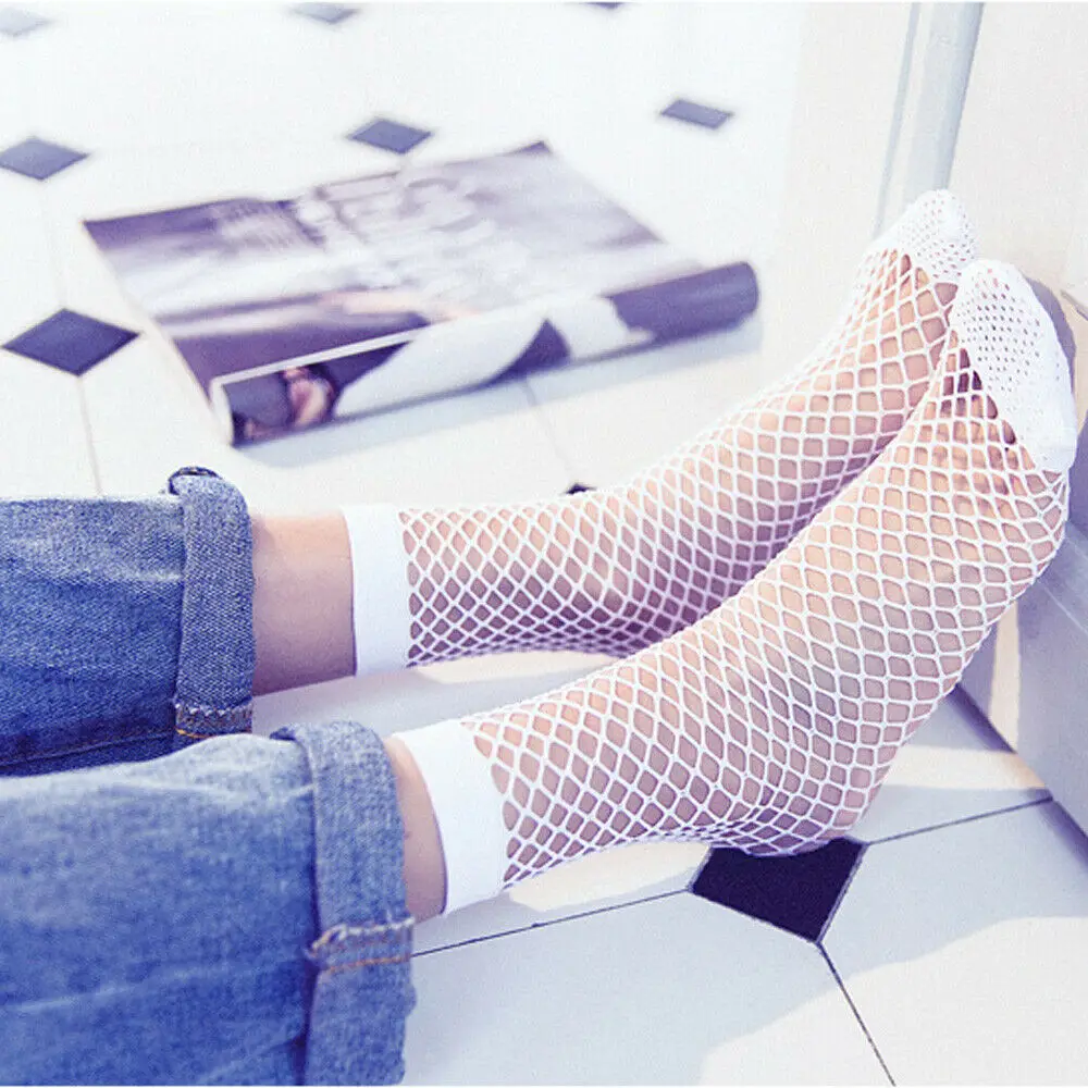 Fashion Women New Hot Unique Design Stylish Girl Fishnet Sock Summer Lady Sexy Hole Lace Mesh Fish Net Short Socks