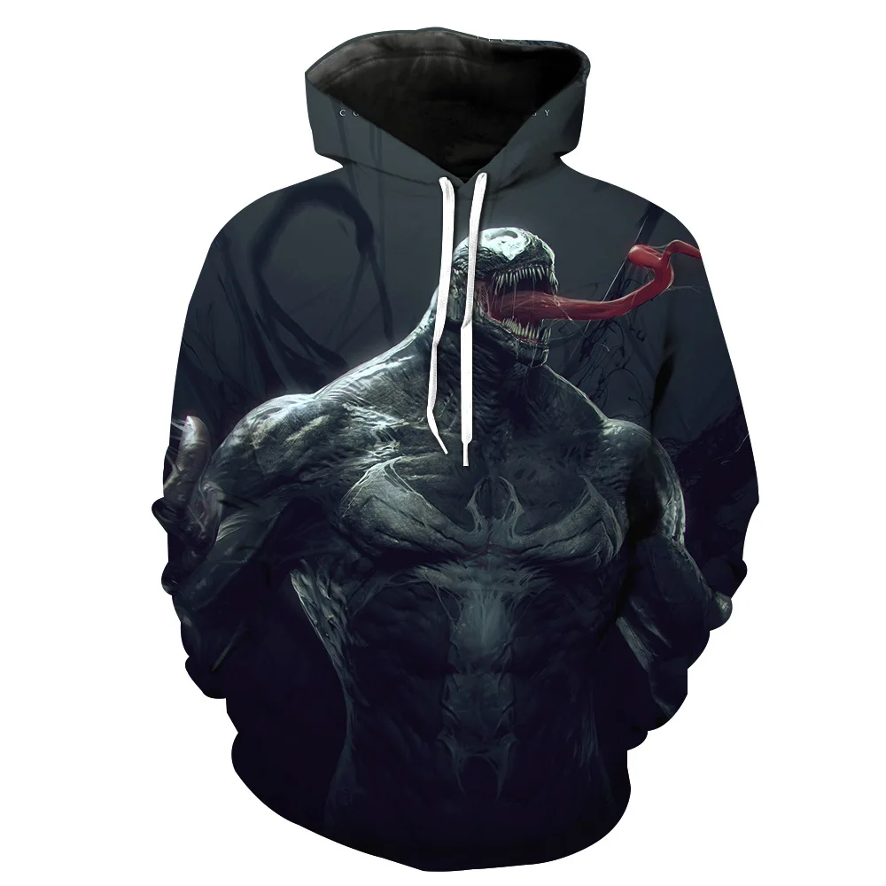 

Fans Made Venom Cosplay Hoodies for Men Long Sleeve Sweatshirt 2019 Homme for Marvel Movie Fans