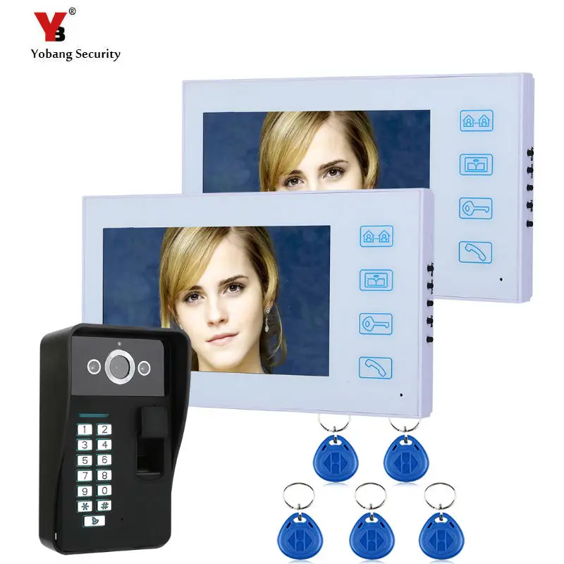 Yobang Security RFID Password unlock 7\ Audio Intercom TFT LCD Wired Video Door Phone Visual Home Video Intercom Yobang Security RFID Password unlock 7\ Audio Intercom TFT LCD Wired Video Door Phone Visual Home Video Intercom