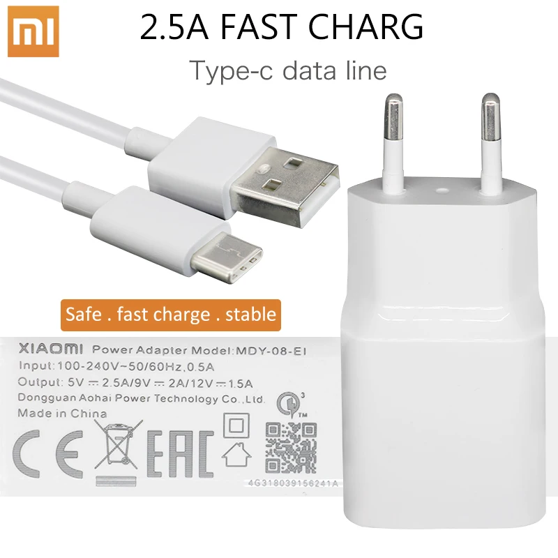 Оригинальное зарядное устройство XIAOMI 12 В/3 0 А QC Быстрая зарядка USB настенное EU