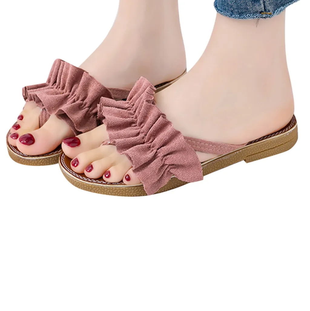 

SAGACE Women Summer Sandals Slipper Indoor Outdoor Flip-flops Beach Shoes New Fashion Female Casual Solid Color Rome Shoes May10