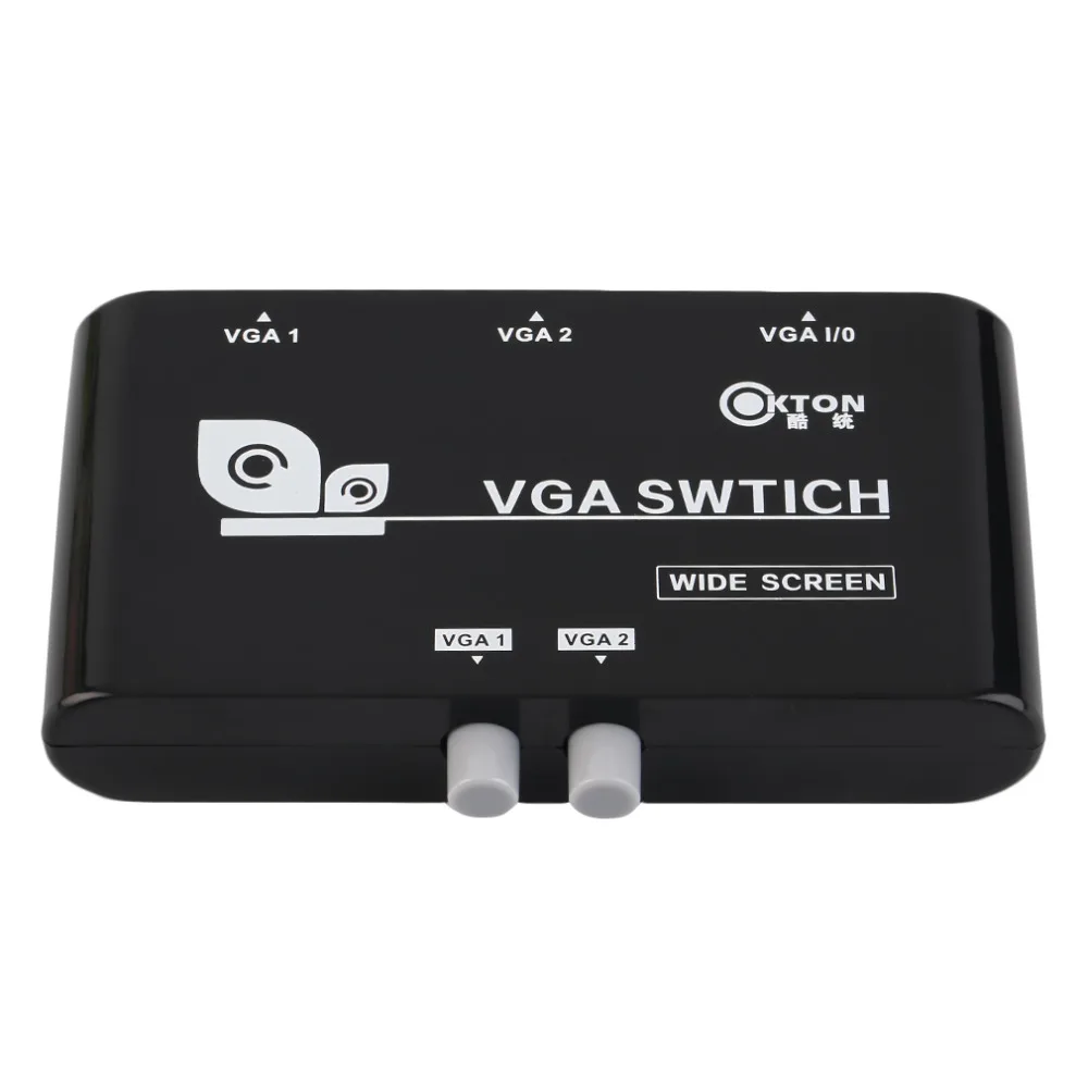 

New Original 2 In 1 Out VGA/SVGA Manual Sharing Selector Switch Switcher Box For LCD PC
