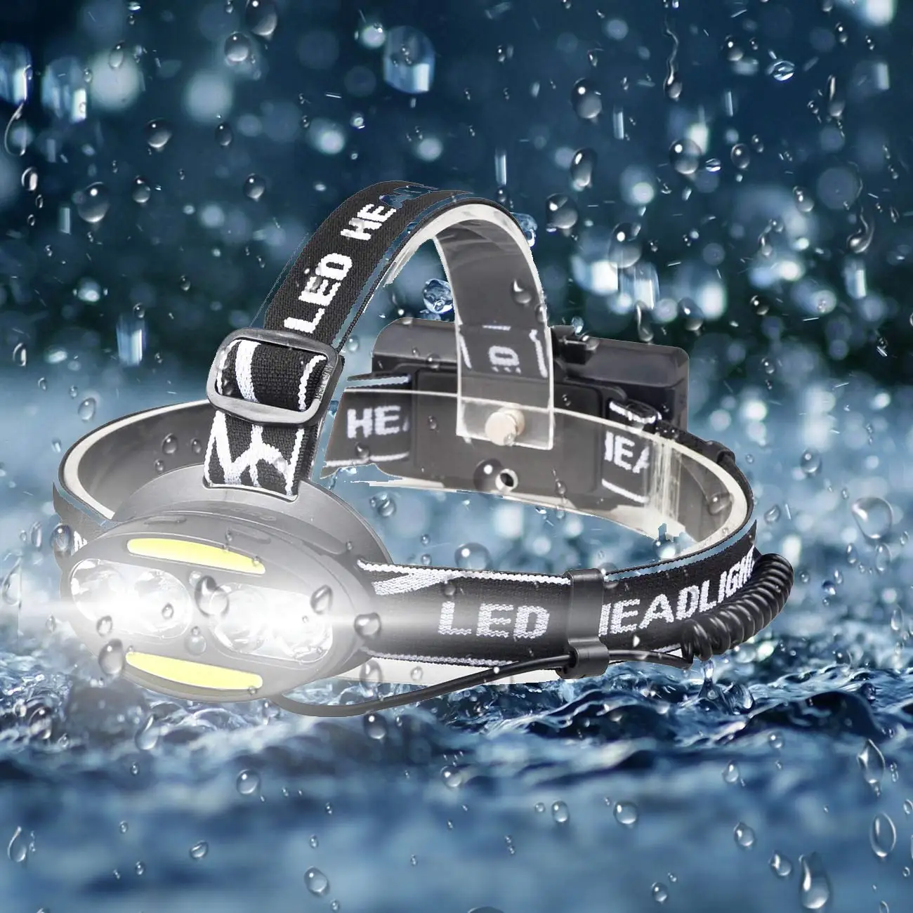 

66000lm LED Smuxi headlamp 4*t6 headlight 5 modes head light waterproof flashlight zoomable use 18650 for hunting cycling