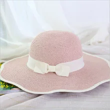2016 new summer fashion women ladies foldable wide large floppy beach hat summer sun visor free shipping Hemming